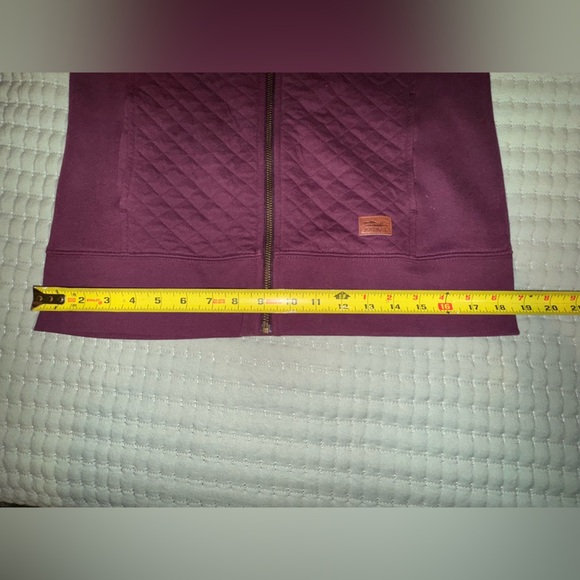 L.L. Bean Women's Quilted Full-Zip Sweatshirt. Dark plum. - Picture 9 of 14